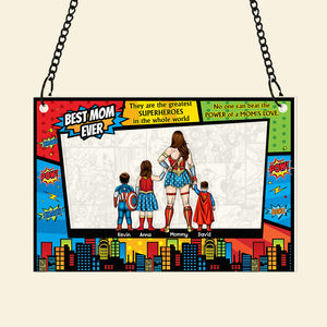 Personalized Gifts For Mom Window Hanging Suncatcher, Best Mom Ever 02HUDT310325PA-Homacus