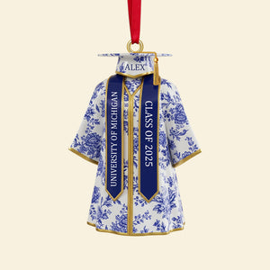 Personalized Gifts For Graduate Christmas Toile de Jouy Ornament 01pgtn050925 Graduation Gifts-Homacus