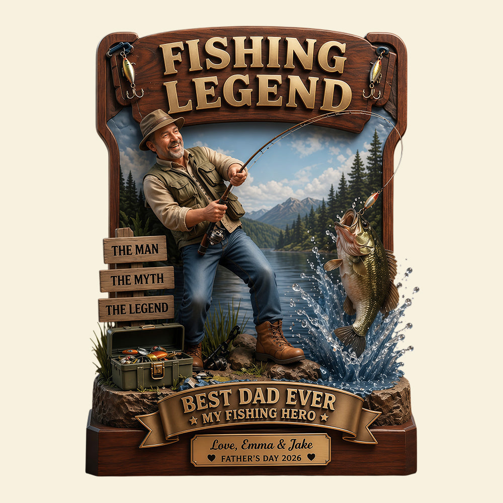 Fishing Legend Acrylic Plaque - Custom Photo Gifts For Fishing Dads 04tydt300426-Homacus