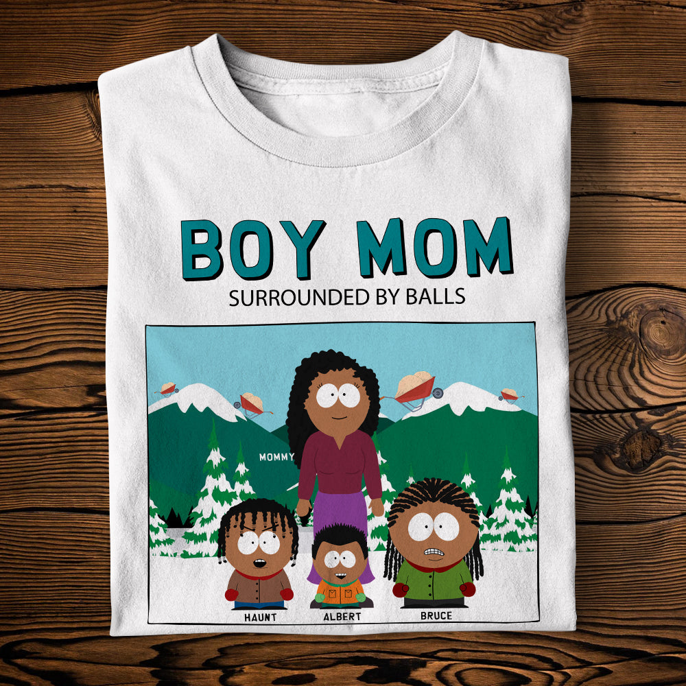 Mom Of Boys Shirt - Personalized Gifts For Mother 04QHLU030425HG-Homacus