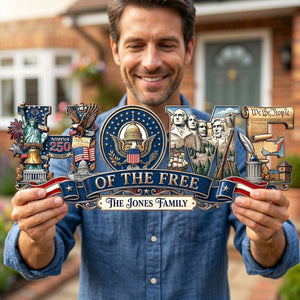 Proud Anniversary Home Of The Free Acrylic Sign, Personalized Decor Gifts For Patriots 04qhqn020626-Homacus
