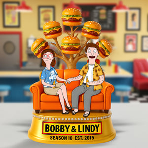 Burger Couple Acrylic Plaque Personalized Gifts For Couple 01OHQN050625PA-Homacus