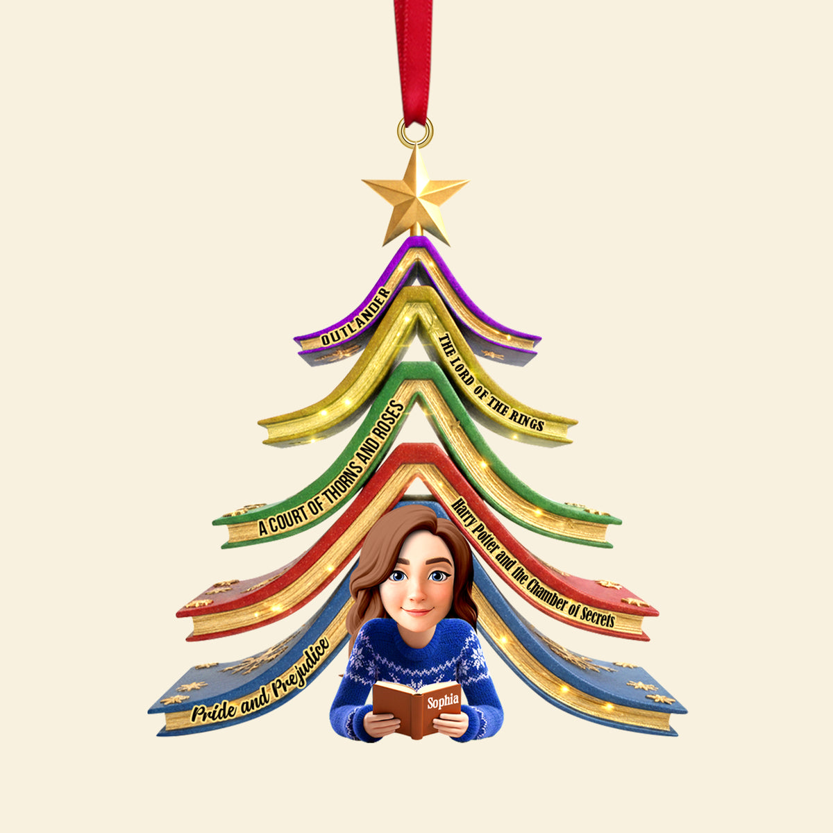 Reading Girl Personalized Gifts For Book Lovers Christmas Ornament 03ohtn271025-Homacus