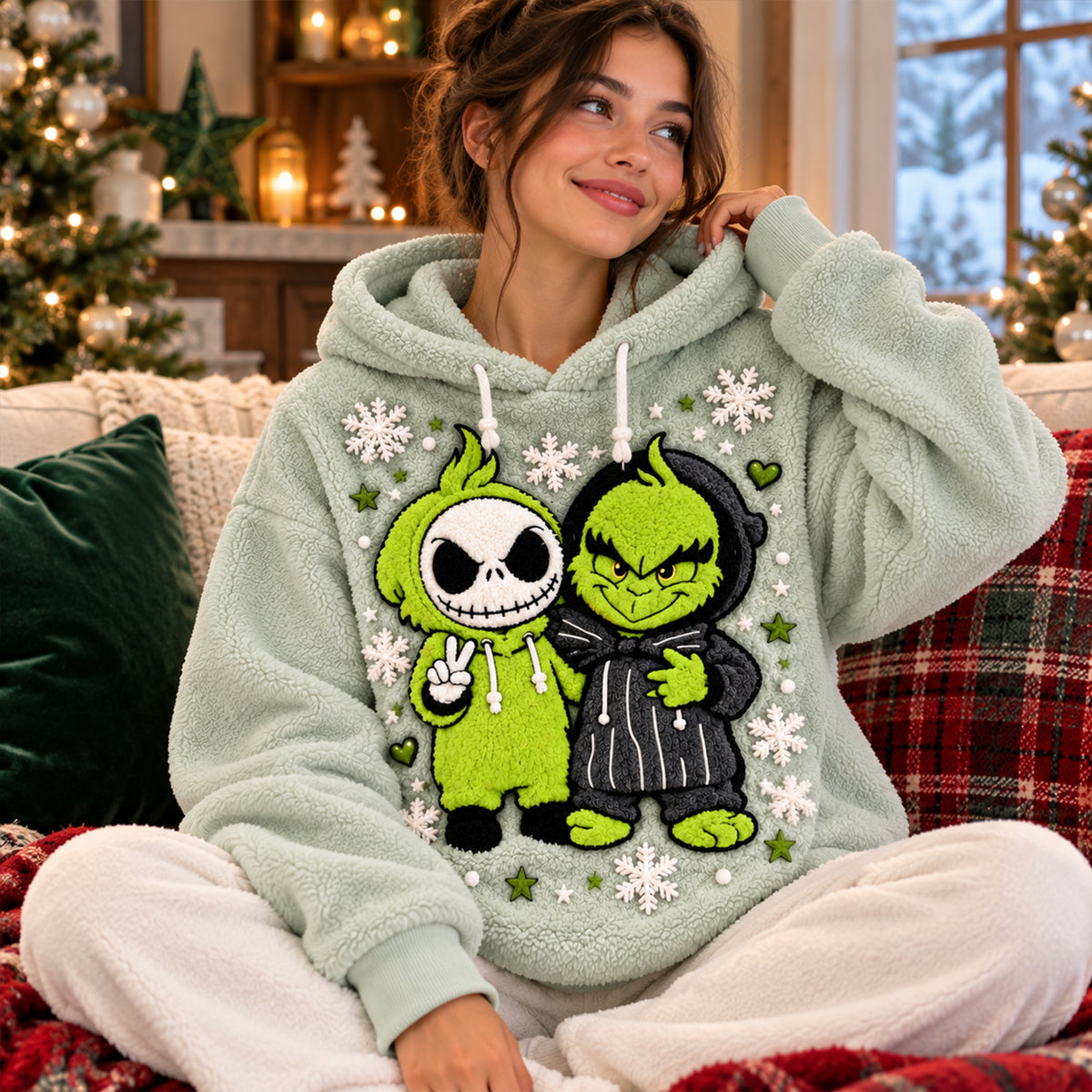 Spooky Mischievous Duo Hoodie – Personalized Gift 04NALU211026-Homacus