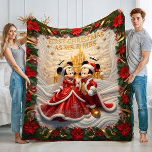 First Christmas Together Blanket - Personalized Gifts For Couple 03PAQN031125-Homacus