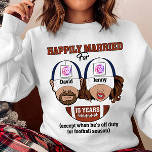 Custom Team Logo Gifts For Couple Shirt 02QHTN080124 American Football Couple-Homacus