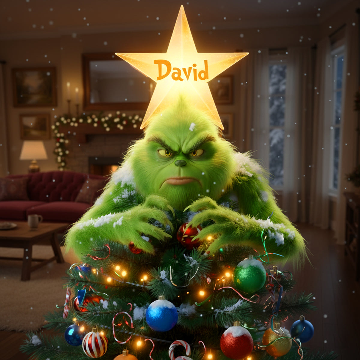 Funny Gifts Christmas Tree Topper Personalized Gifts 06TGLU211125-Homacus