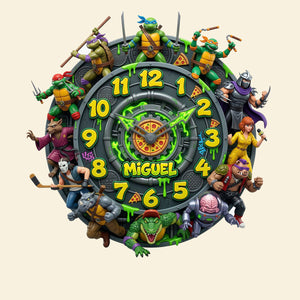 Retro Street Heroes Wall Clock - Personalized Gifts For Hero Lover Acrylic Hanging Wall Clock 06NATN130326-Homacus