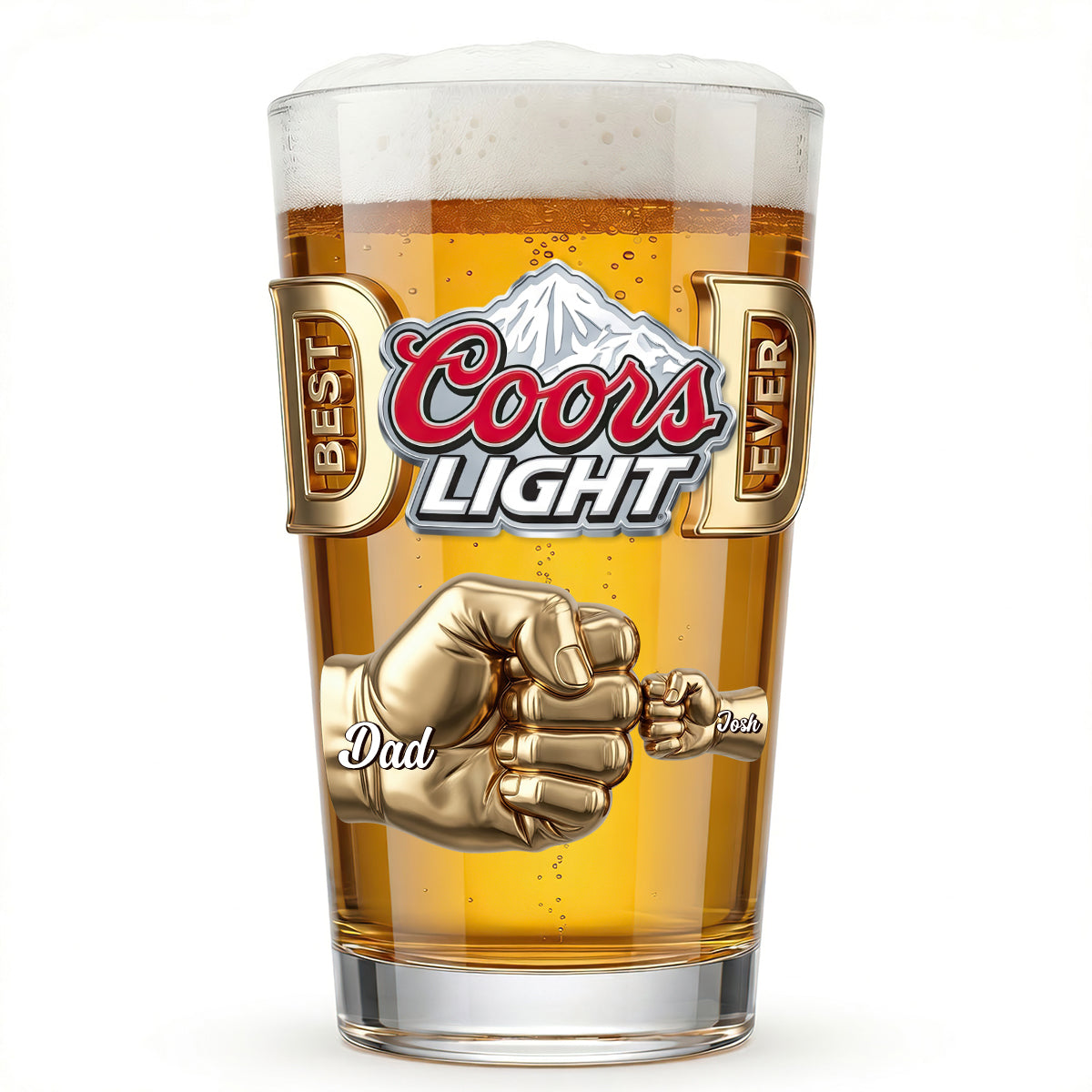 Family Fist Bump Tumbler Glass - Personalized Gifts For Dad 01NADT220526-Homacus
