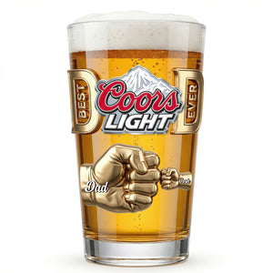 Family Fist Bump Tumbler Glass - Personalized Gifts For Dad 01NADT220526-Homacus
