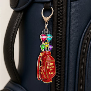 Best Family By Par Acrylic Keychain - Personalized Gifts For Golf Family 01OHLU060625-Homacus