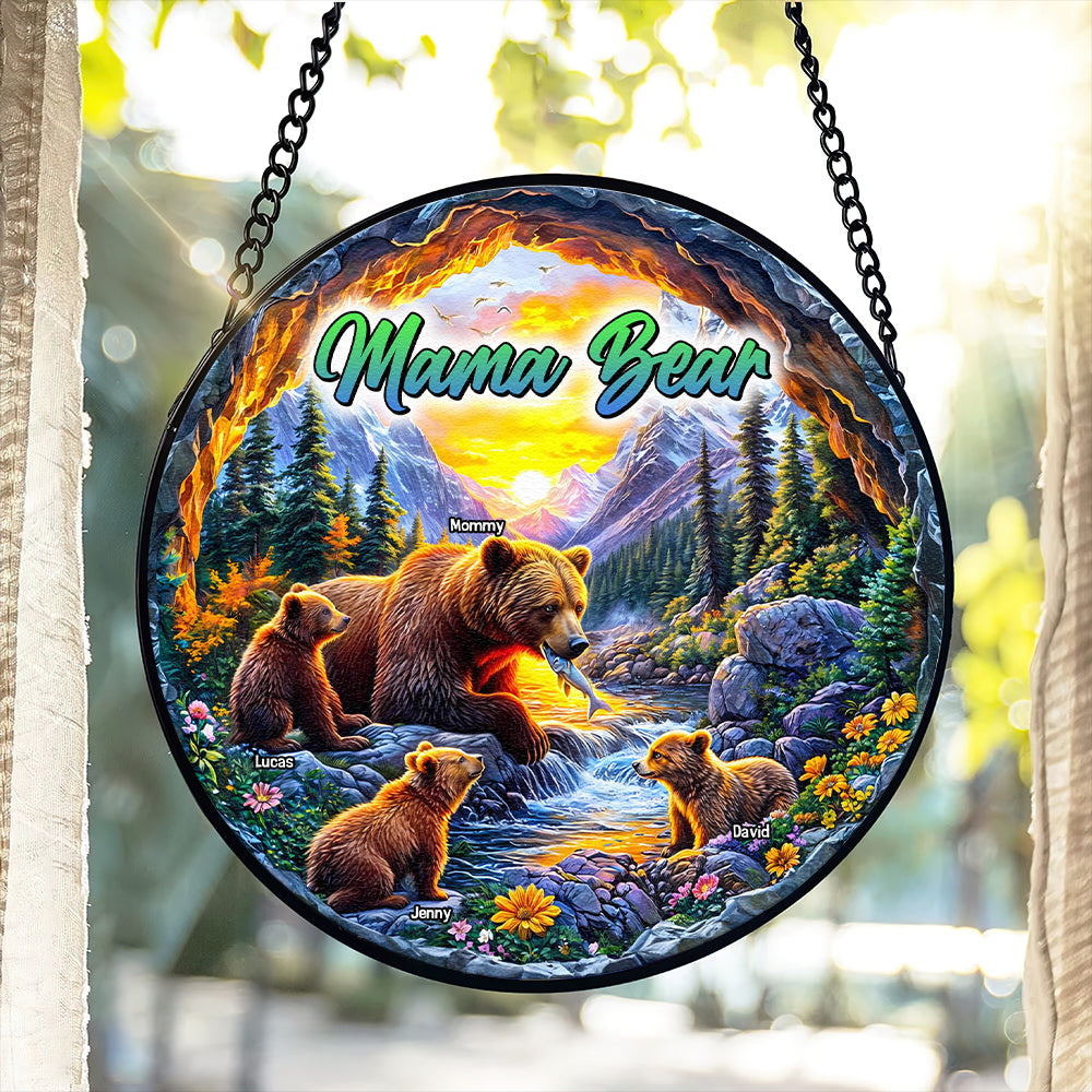 Personalized Gifts For Mom Stained Glass 05hutn280325 Mama Bear-Homacus