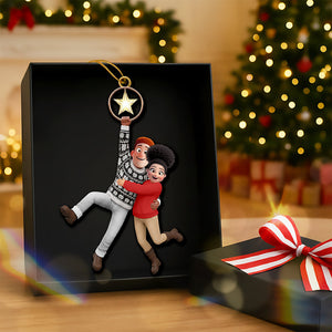 Fun Couple Hanging Together Acrylic Ornament - Personalized Gifts For Couple 01qhqn281025-Homacus