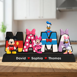 Personalized Gifts For Mom Acrylic Plaque, Mama Cartoon 01NAQN100425-Homacus