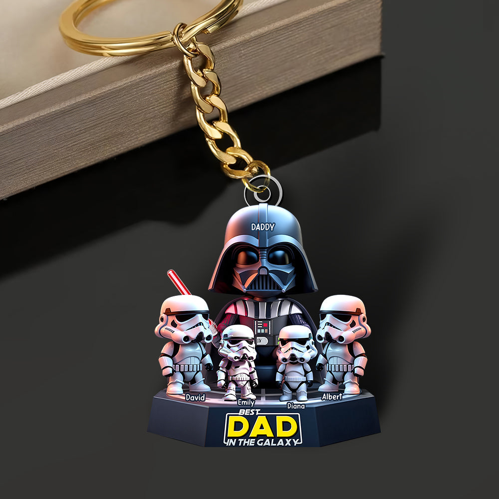 Galaxy Dad Keychain - Personalized Gifts For Dad 03xqqn180425-Homacus