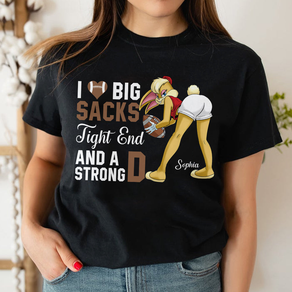 Custom Team Logo Gifts For Football Fan Shirt 08hudt130223 American Football Girl and Bunny-Homacus