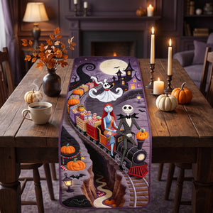 Spooky Couple Table Runner - Personalized Halloween Gifts For Couple 03haqn150826