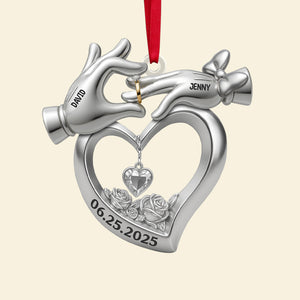 Personalized Gifts For Newlywed Couple Christmas Acrylic Ornament 02ohtn140825-Homacus