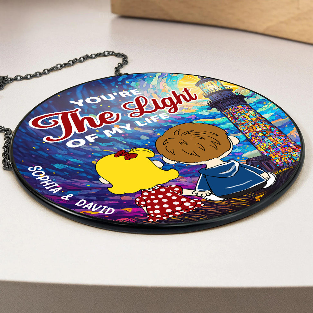 Personalized Gifts For Couple Stained Glass You're The Light Of My Life 03TODT130125HG-Homacus