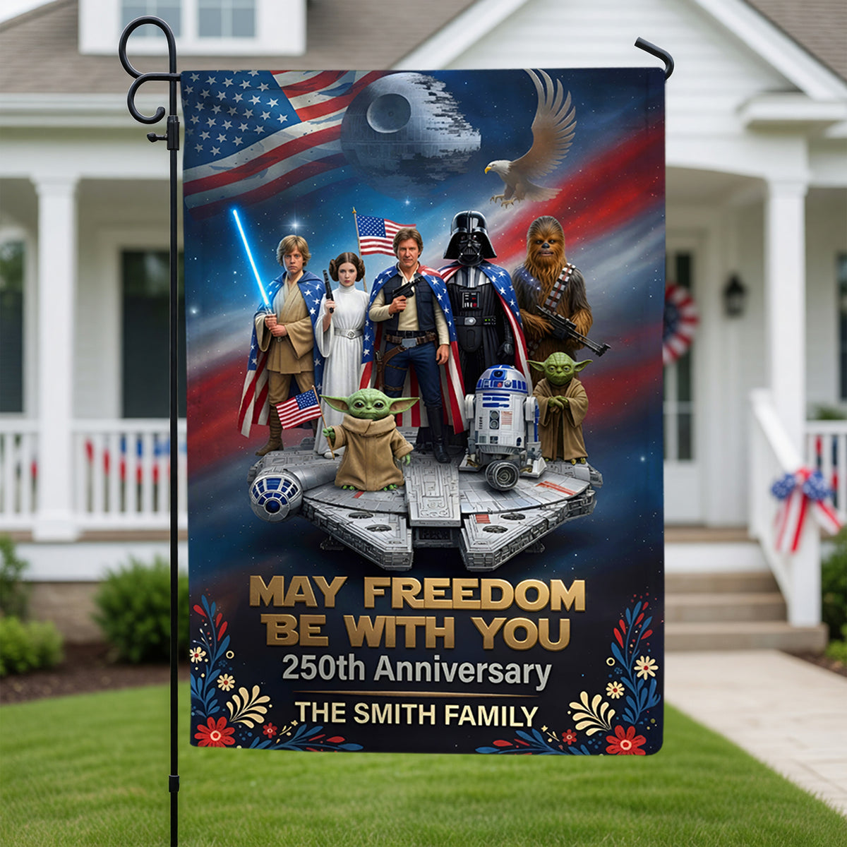 250th Anniversary Garden Flag - Personalized Gifts For Patriotics Garden Flag 01TYQN110626-Homacus
