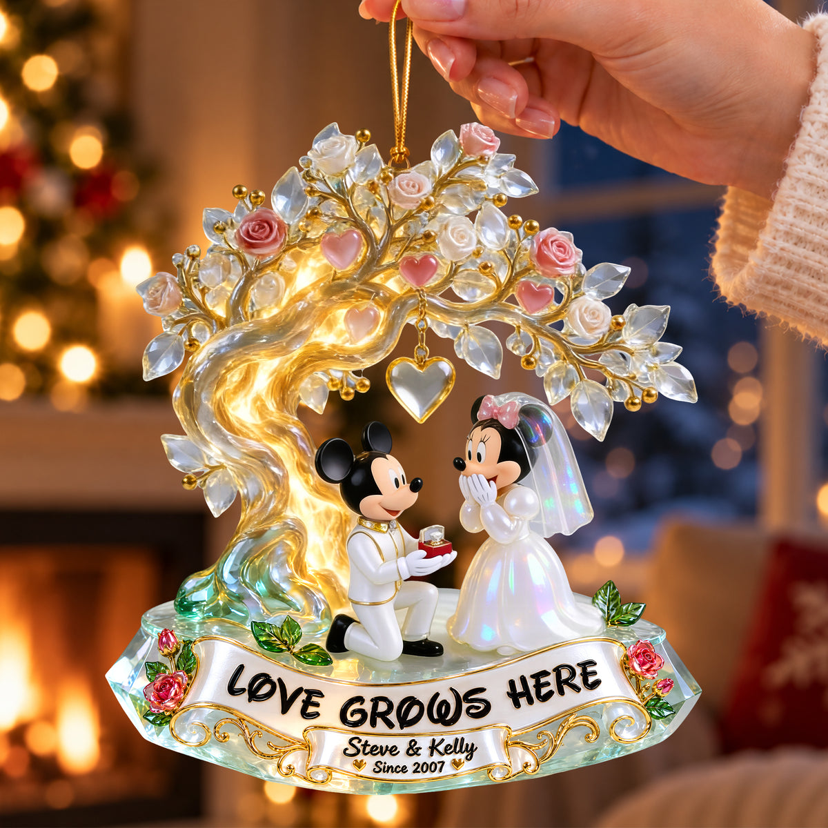 Under The Tree Of Love Ornament - Personalized Christmas Gifts For Couple 07qhqn210926-Homacus