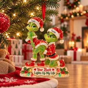 Naughty Couple Christmas Ornament - Personalized Gifts For Couple 04natn191026-Homacus