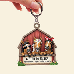 Funny Horse Gang Keychain - Personalized Gifts For Sisters 03qhtn300525-Homacus