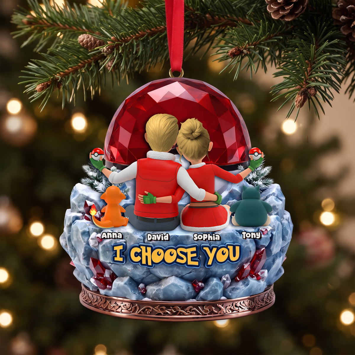 Family Pocket Creatures Christmas Ornament - Personalized Gifts For Family 02ohlu290826-Homacus
