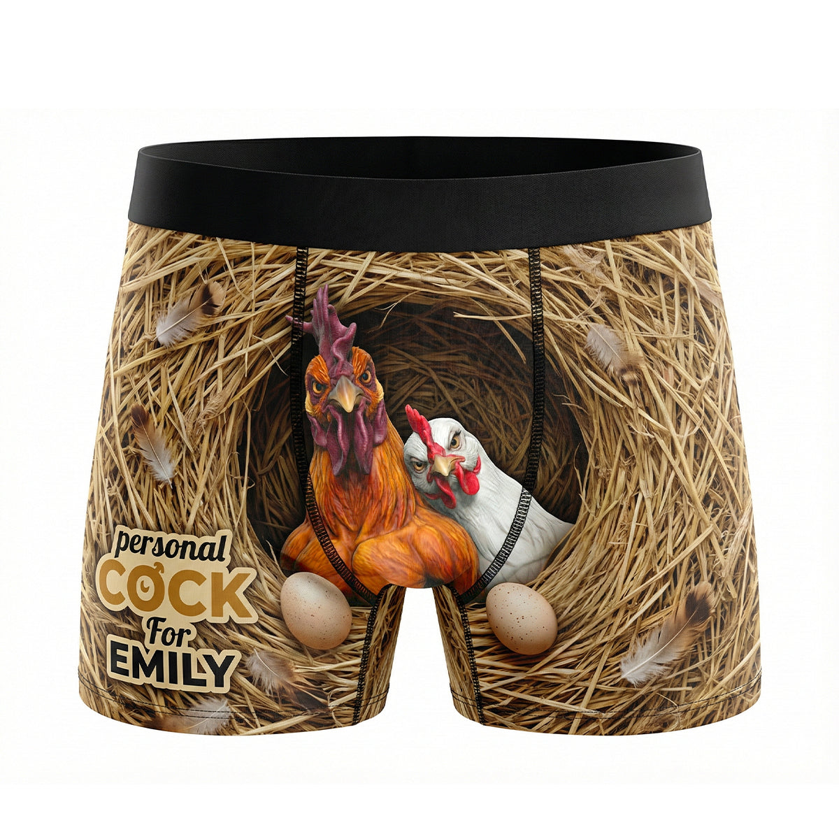 Couple Bold Rooster & His Possessive Hen Men Boxer, Personalized Gifts For Him 04qhtn240126-Homacus