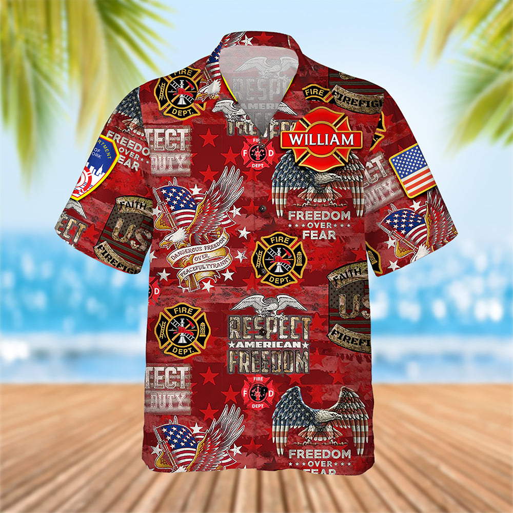 Firefighter Pride Hawaiian Shirt - Personalized Gifts For Firefighter 03huqn180625-Homacus