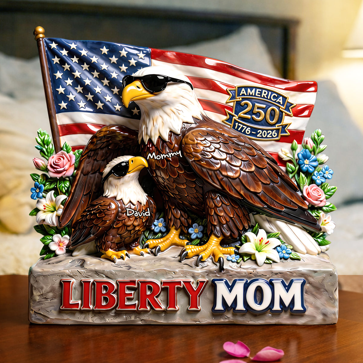Liberty Eagle Mom Acrylic Plaque - Personalized Gifts For Moms 01tylu020326-Homacus