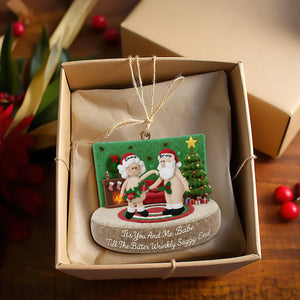 Funny Crochet Old Couple Ornament - Personalized Gifts For Couples 05NALU231025-Homacus