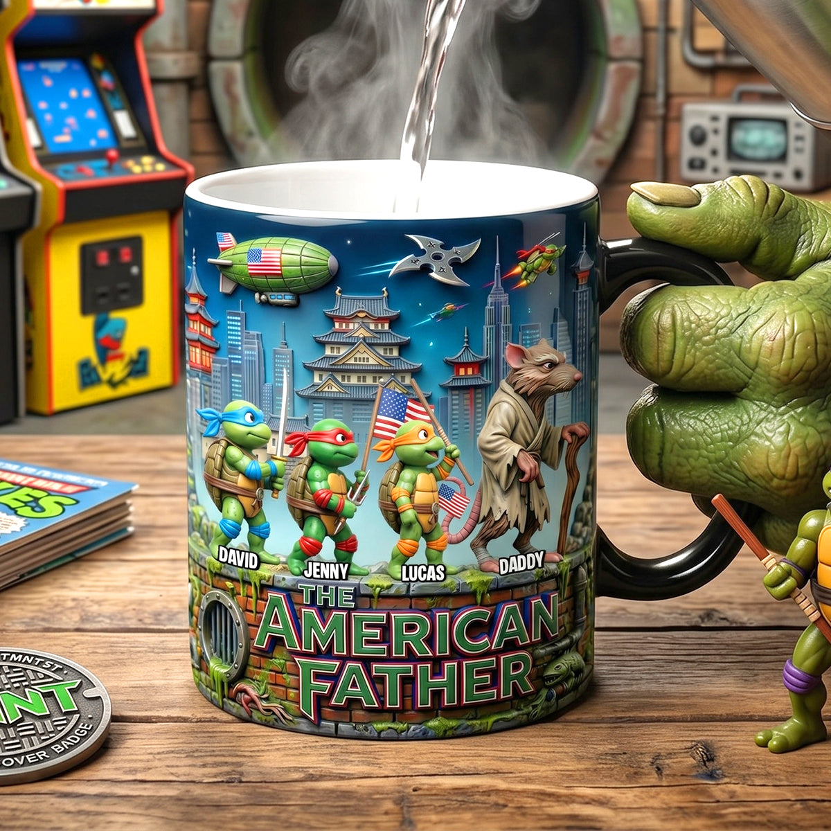 American Tactical Dad Squad Magic Mug, Personalized Gifts For Dads 04qhtn180526-Homacus