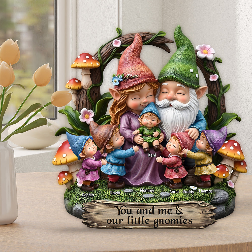 Happy Gnome Family Personalized Acrylic Plaque Gifts For Family 02qhqn240525-Homacus