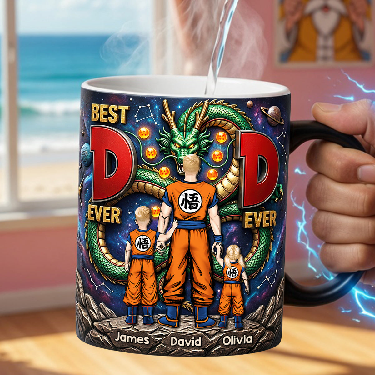 Cosmic Aura Dad Magic Ceramic Coffee Mug - Personalized Gifts For Dad 02HUDT130526-Homacus