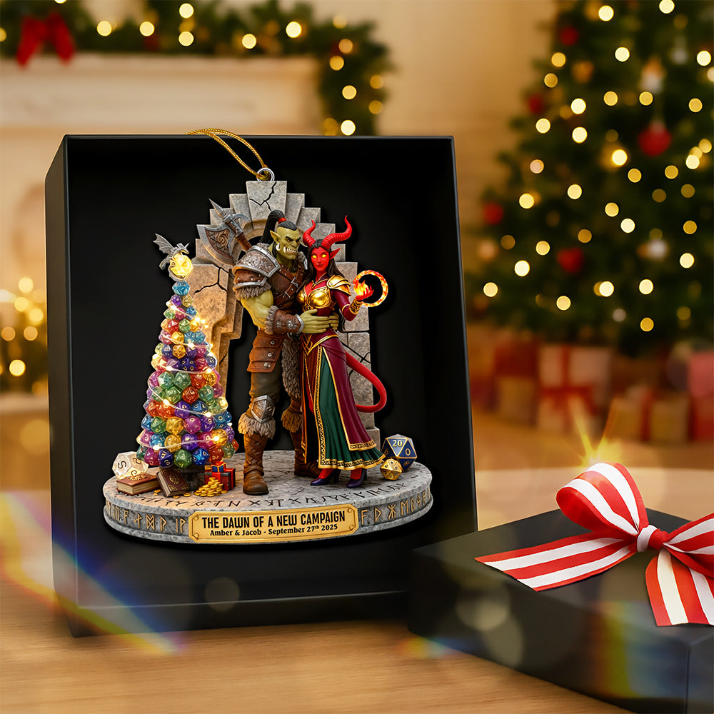 Monster & Devil Newlywed Couple Acrylic Ornament, Personalized Gifts For Couple 08qhqn191125-Homacus