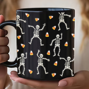 Slightly Subtle Halloween Skeleton Black Mug 03qhqn230825-Homacus