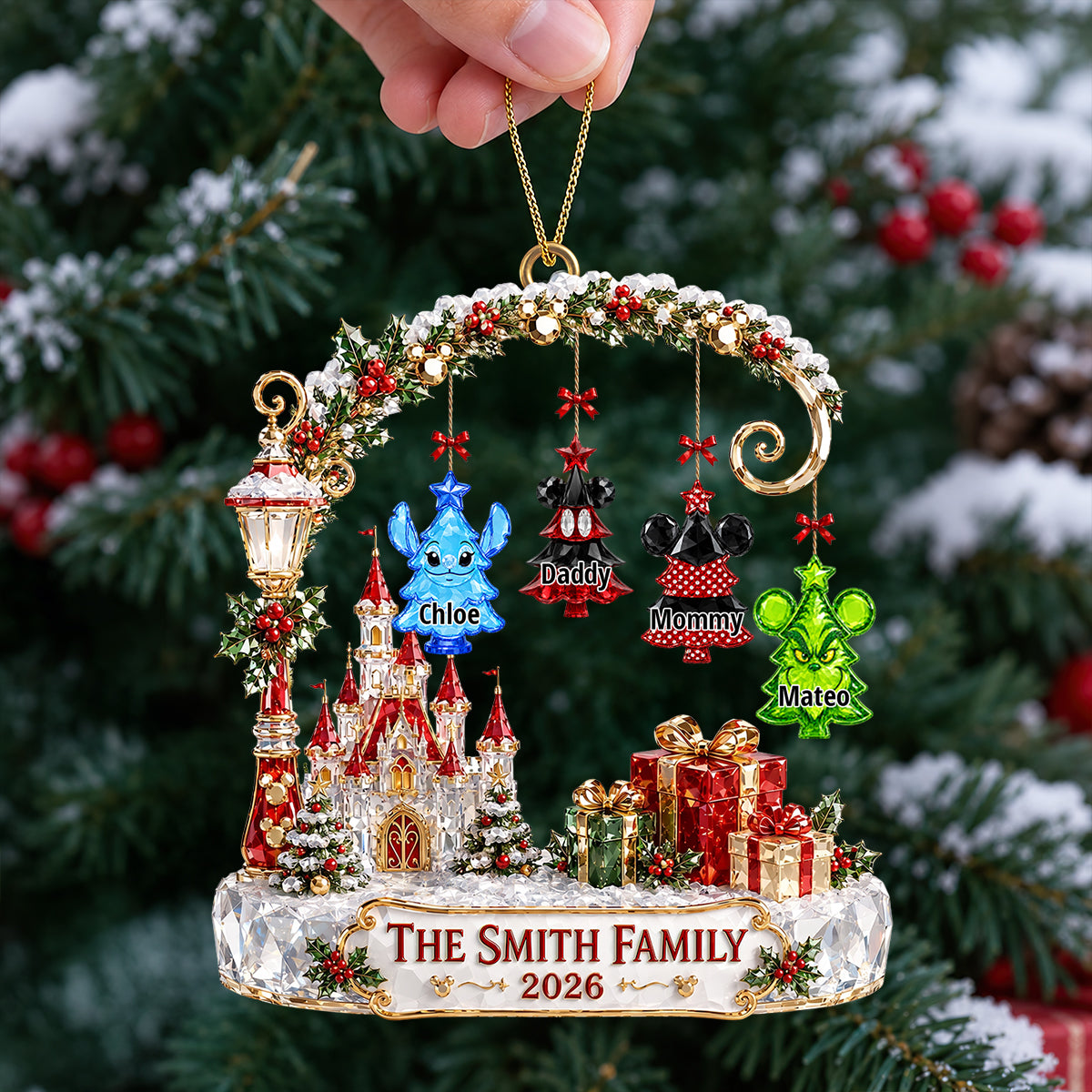 Timeless Christmas Ambience Acrylic Ornament - Personalized Christmas Gifts For Family 01ohdt040926-Homacus