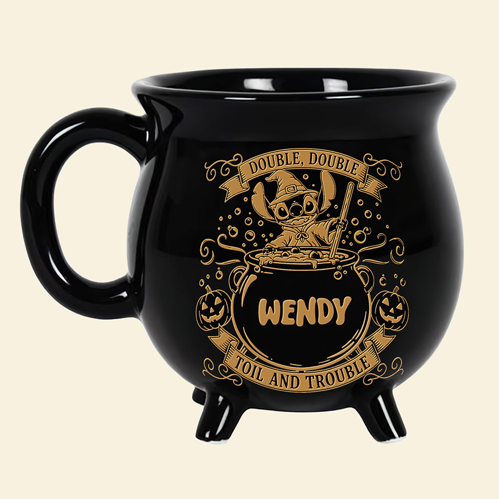 Cute Trouble Witch Cauldron Mug - Personalized Gifts For Witch Lovers 02tota210825-Homacus