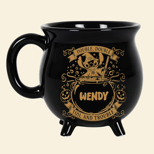 Cute Trouble Witch Cauldron Mug - Personalized Gifts For Witch Lovers 02tota210825-Homacus