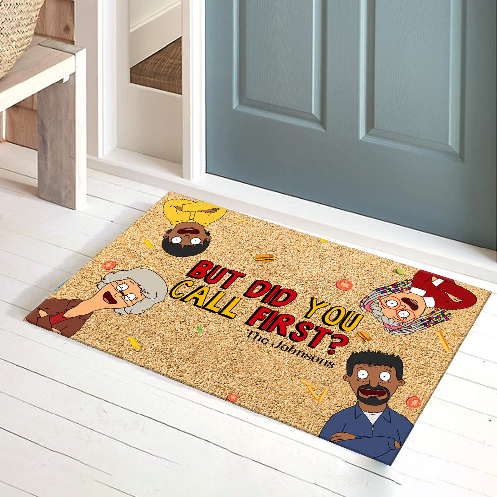 Personalized Gifts For Family Doormat Funny Cartoon Family 02NALU120225HG-Homacus