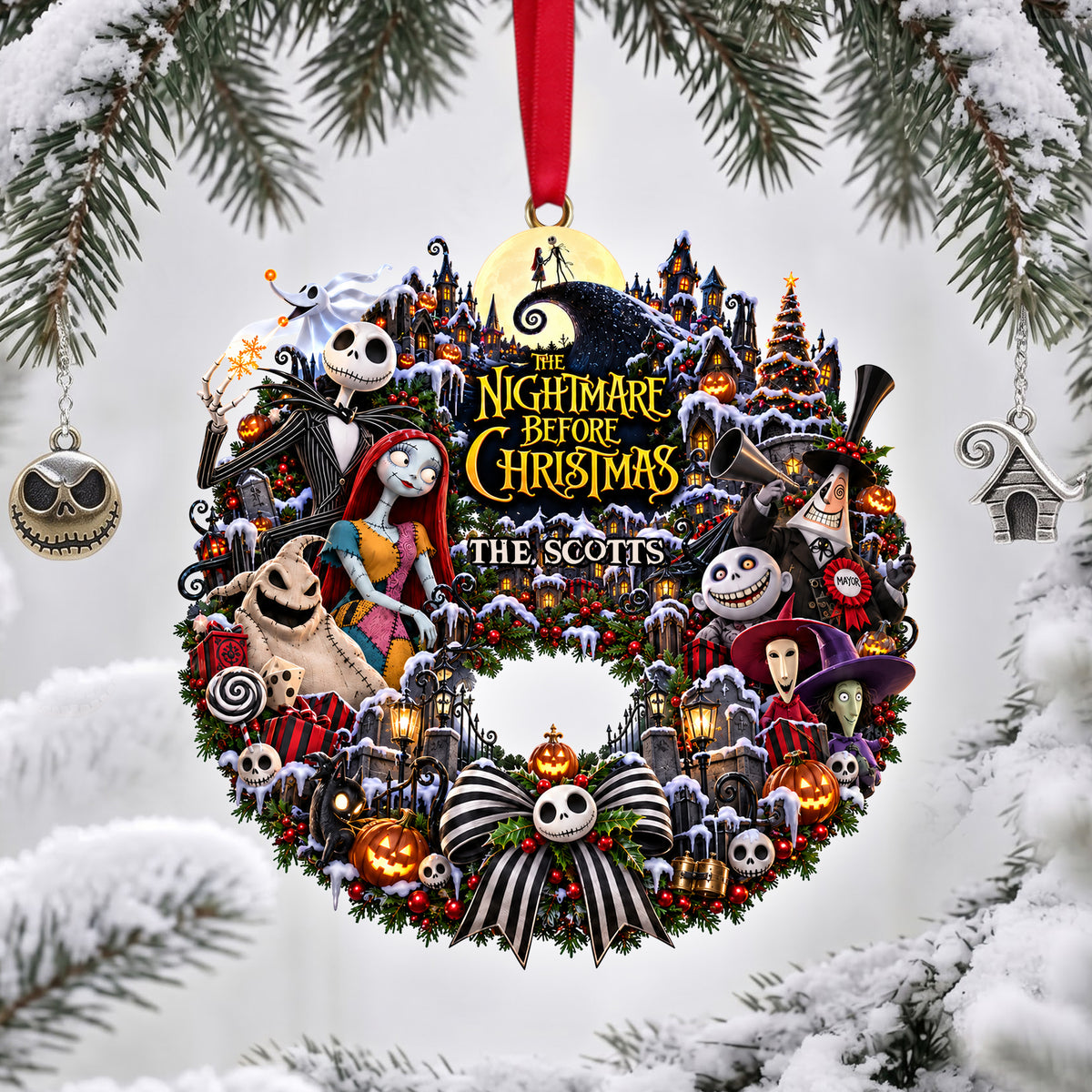 Spooky Family Christmas Ornament - Personalized Gifts For Family 04ohlu280926-Homacus