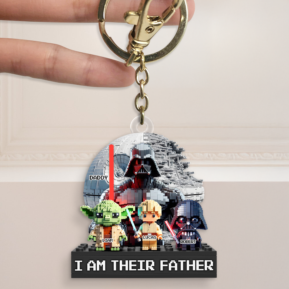 Galaxy Dad Keychain - Personalized Gifts For Dad 01OHPU230525-Homacus