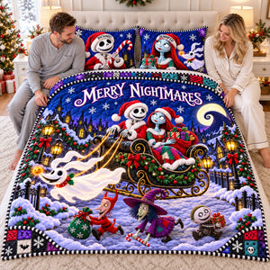 Spooky Couple Christmas Quilt Bed Set - Personalized Gifts For Couple 05tyqn011026