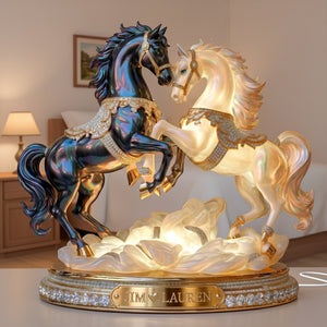 Luxury Horse Couple Light Box - Personalized Gifts For Couple & Horse Lover 06QHLU281125-Homacus