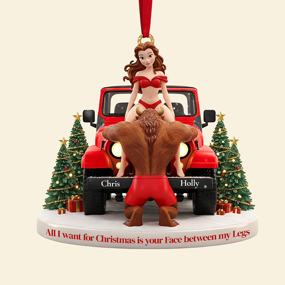 Personalized Gifts For Christmas, Naughty Couple Acrylic Ornament 03ohta241025-Homacus