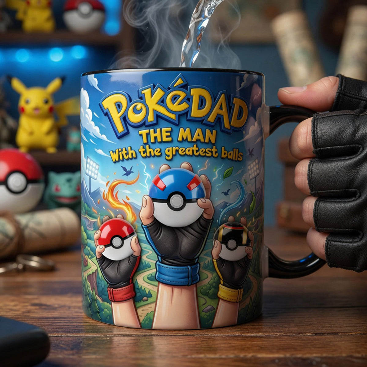 Dad And Little Champions Magic Mug - Personalized Gifts For Dad 05NALU070526-Homacus