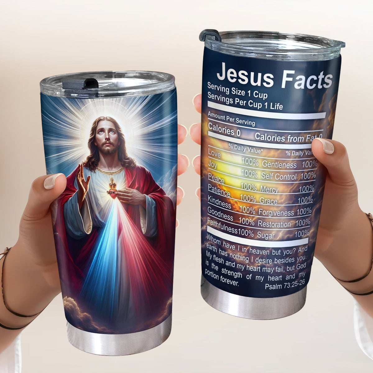 Gifts For Jesus Lover Tumbler, Jesus Facts 01XQLU180325-Homacus
