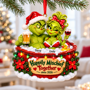 Teacup Couple Ornament - Personalized Gifts For Couple Christmas Ornament 07TOQN221026-Homacus