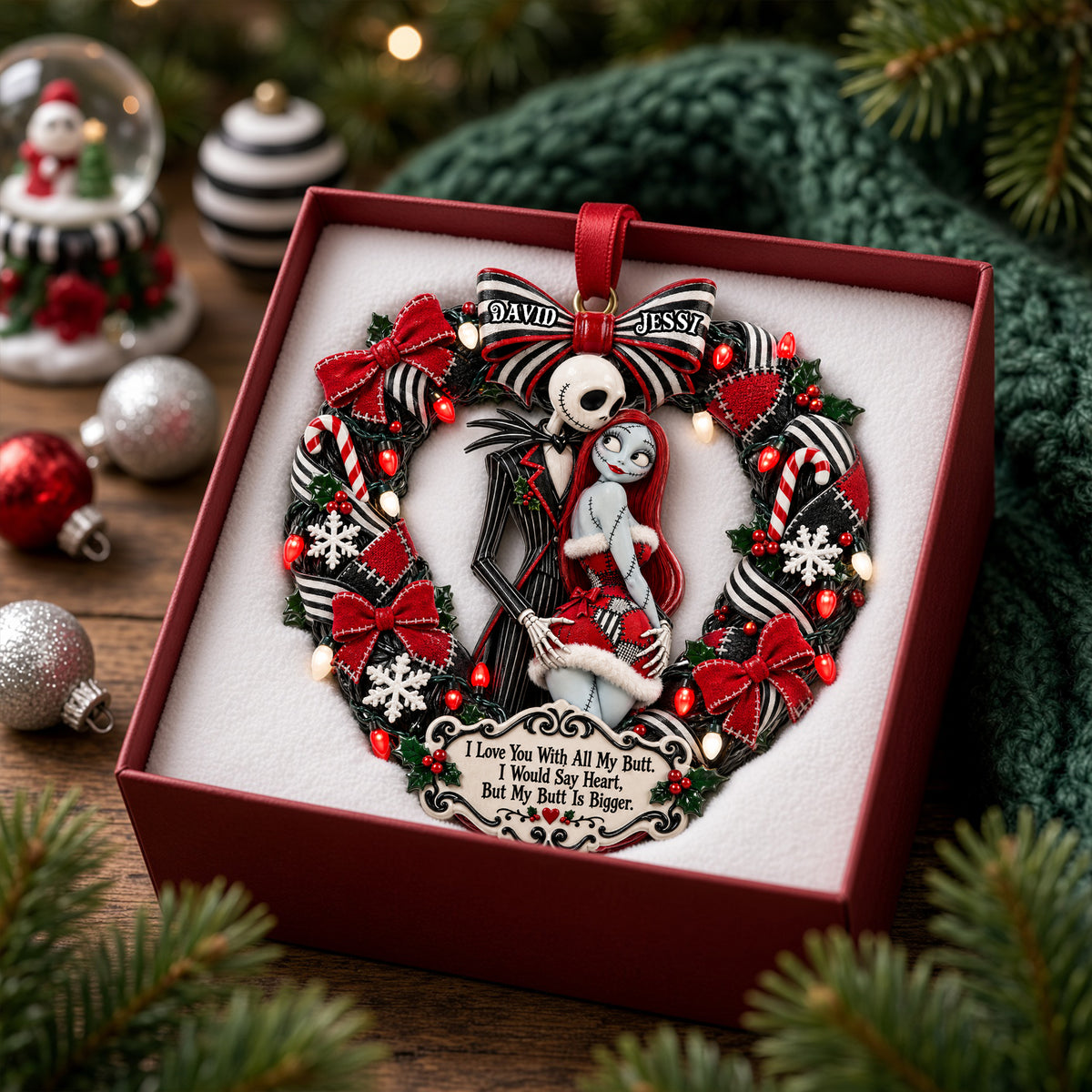 Spooky Naughty Couples Acrylic Ornament - Personalized Christmas Gifts For Couples 05ohlu021026